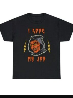 "I Love My Job: Scaring as a Wizard Tee! 🧙‍♂️🔮 Perfect for those who find humo